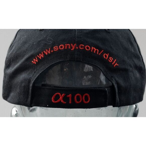 Sony Alpha Series Camera a100 Embroidered Logo Hat Baseball Cap Black - Picture 4 of 11